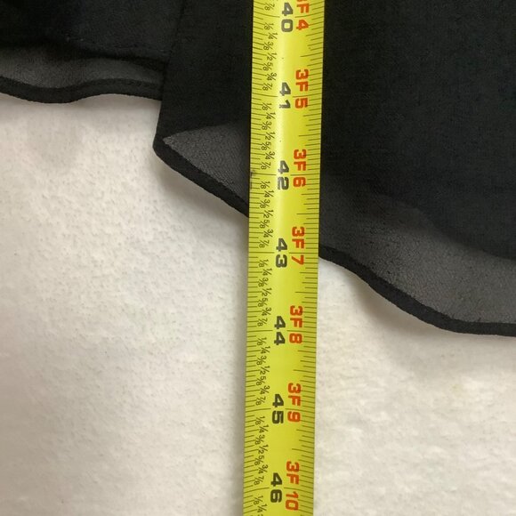 Vtg Black Tiered Chiffon Evening Dress By Patra Women Medium Formal Y2K - Picture 7 of 8